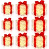Cholemy New Box of 9 Lighted (mini LEDs) Gift Boxes,