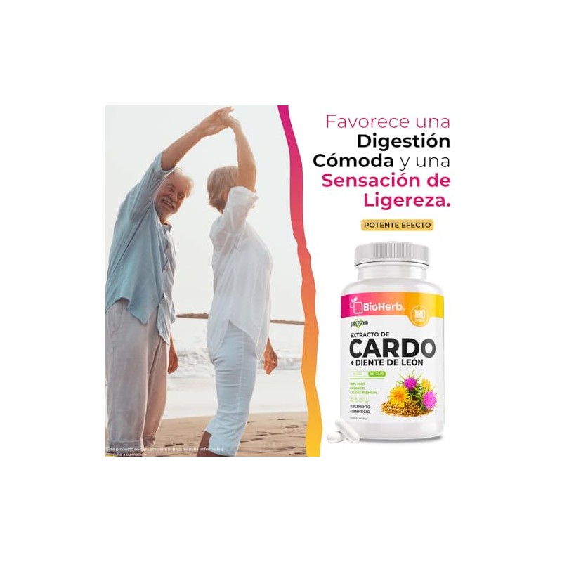 Bioherb Cardo Mariano Diente León Silimarina Estandarizada Fórmula Potenciada 180
