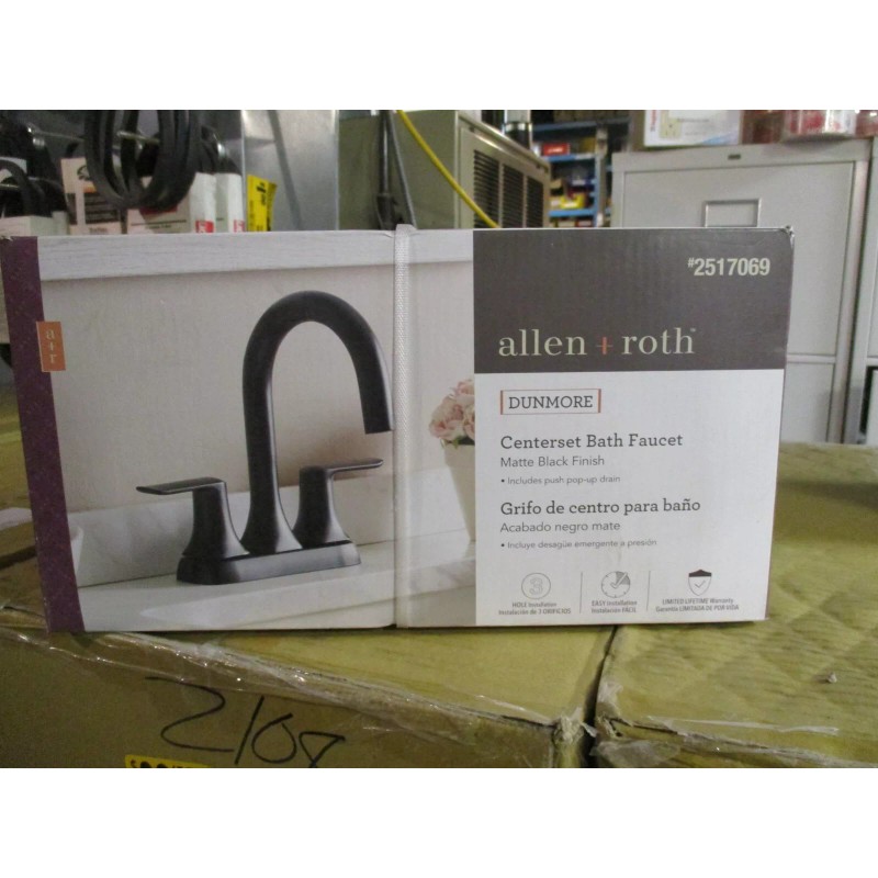 Allen + Roth Bathroom Sink Faucet 2 Handle Drain Deck
