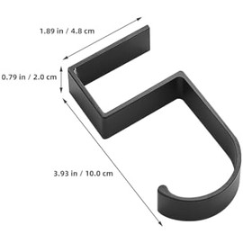 Ipetboom Gancho Para Bolsa Mesa De AleacióN De Aluminio 4 Piezas PortáTil Y Ajustable En DiseñO NúMero 5 Soporte PráCtico Para Mochila Y Bolso En Escuela Y Oficina Negro