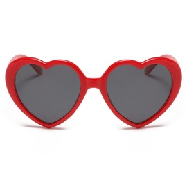 YAMEIZE Trendy 90s Love Heart Polarized - Sunglasses for Women Men Retro Heart Shaped Glasses Vintage Coloful Funny Party Outdoor