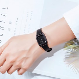 TOOCAT Women Wrist Watch, Fashion Simple Ladies Quartz Watches Waterproof Mini Ultra-Thin Analog Watches for Womens (Black-5)