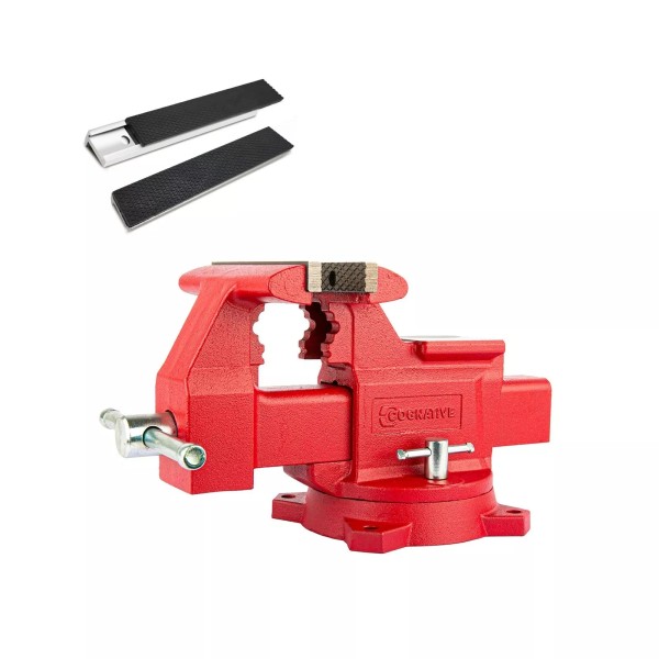COGNATIVE 6.5" Heavy-Duty Ductile Iron Bench Vise 360° Swivel Bench