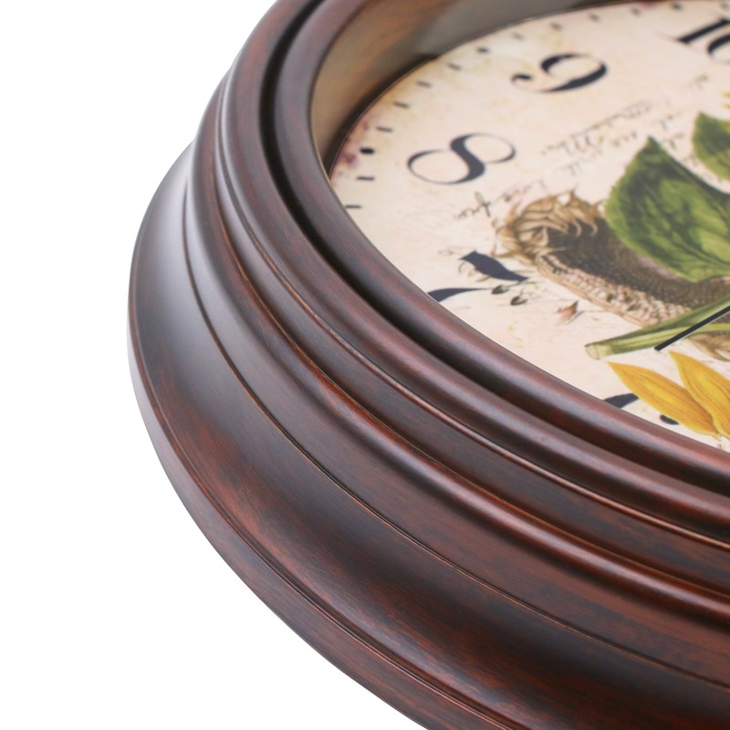 VIKMARI 12 Inch Sunflower Wall Clock Large Silent Non Ticking