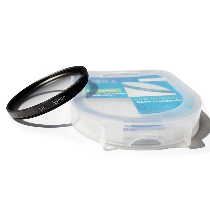 58mm Multi-Coated UV Protection Filter & 58mm Lens Cap Compatible