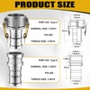 Innconee 2 Set Camlock Fittings Type C&E 2 Inch Aluminum