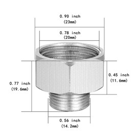 INIRET 4 pack Water pipe adapter, Brass Pipe Fitting，G1/2 inch Female to 3/8 inch Male Reducer Adapter,Compression Fitting for Kitchen Bathroom Faucet, Pipe Connector with Rubber Washer