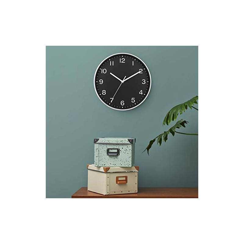 Made By Design 10" Brushed Aluminum Frame Wall Clock -