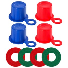 Mandark Car Battery Terminal Cover, 4PCS Vehicle Battery Top Post Cap with Washers, Automotive Battery Stud Terminal Insulator Protector Accessories, Universal for SUV, Sedan, Truck (Blue/Red)