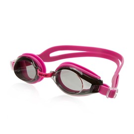 Sporti Unisex Adult Swimming Goggles, Antifog Plus Swim Goggles for Men & Women, Shatter-resistant, Mirror/Non-Mirror Lens - Smoke Lens Magenta Frame