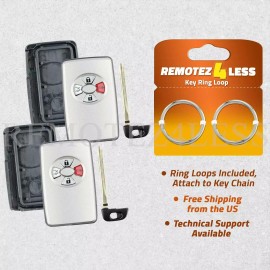 Remotez4less 2 for 2005 2006 2007 Toyota Avalon Remote Shell Case Car Key Fob Cover