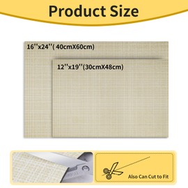 Breteil Coffee Mat, 12''x19'' Absorbent Coffee Bar Mat with Anti-Slip Rubber Back, Khaki