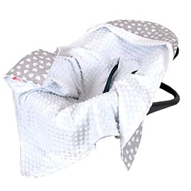 BabyLux Baby Wrap-around Blanket 90 x 90 cm Insert Baby Car seat Stroller Buggy Blanket Car seat Minky Cotton 3-point belt Toddler Baby Blanket