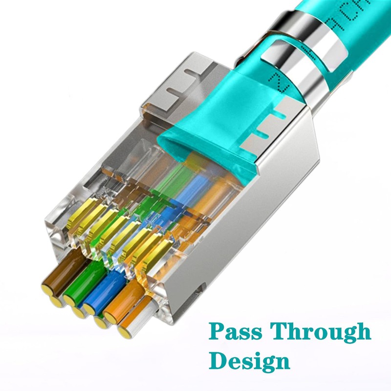 Gaobige 30-Pack Cat7 Cat6A RJ45 Pass Through Connectors Shielded (Cat7