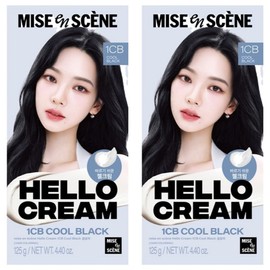 Mise-en-scène New Hello Cream 1CB 125g, cool black, 2 pcs / 미쟝센 뉴 헬로크림 1CB 125g, 쿨블랙, 2개