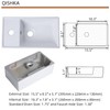 Small Wall Mount Bathroom Vessel Sink, QISHKA 15.5" X 8.5"