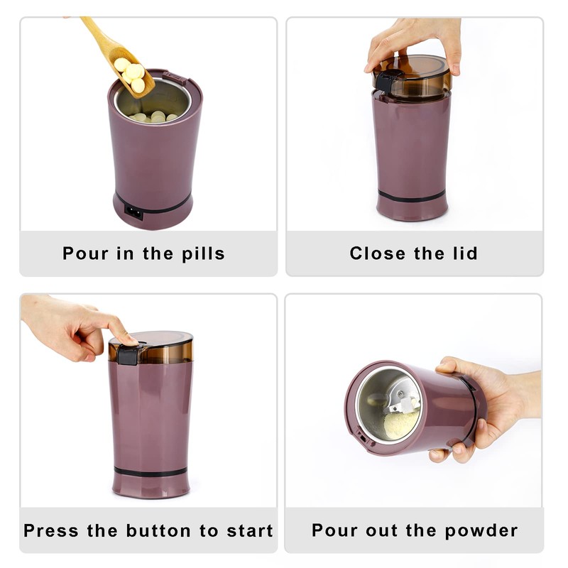 Electric Pill Crusher Grinder-Grind and Pulverize Multiple Pills，Small and Large