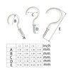 Lyxtiorn 50 Pack 7/8" White Carbon Steel Screw Hooks for