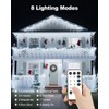 Vynoblip Christmas Icicle Lights Outdoor,8 Modes Indoor Decor String Lights