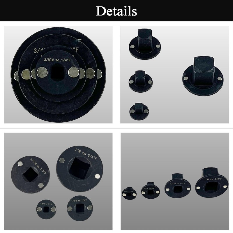 LLANNDER Low Profile Impact Socket Adapter Set, 4PCS Drive Ratchet