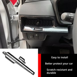 KELEIMAI Car Accessories Fit for Honda CR-V CRV 2023 2024 Inner Dashboard Center Console AC Air Vent Outlet Cover Trim Carbon Fiber Style ABS 2 PC