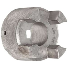 Lovejoy 72005 Size CJ 38A Curved Jaw Coupling Hub, Powdered Metal Steel, Metric, 32 mm Bore, 3.15'' OD, 4.49'' Overall Coupling Length, 10 mm x 3.3 mm Keyway