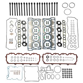 Cylinder Head Gasket Set (18mm) with Bolt Kit for 6.0L V8 Powerstroke Diesel Turbo Fit for Ford F250 F350 F450 F550 E350 E450 Super Duty 6.0L 2003-2010 HSU26734 26374PT CS26374 ES72229(FD6000-001)