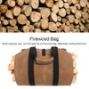 Waxed Canvas Waterproof Large Portable Firewood Holder Bag Log Carrier