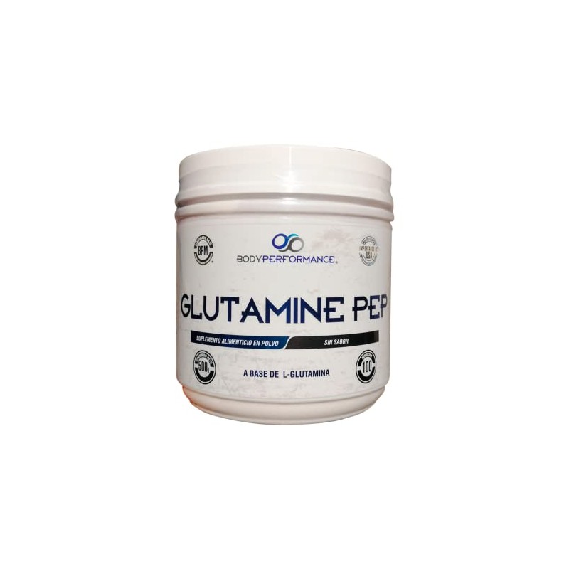 BodyPerformance Glutamina Pep 500 g (100 servicios) Aminoacidos Recuperador