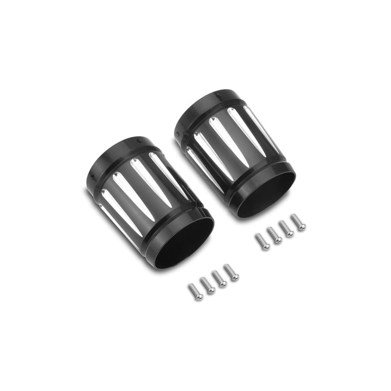 For Harley 4'' Mufflers End pipes Caps Road King FLHR
