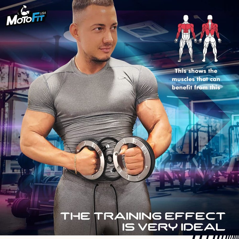 MotoFit Multifunctional Rotator Machine 12 Pounds Adjustable Grip for 360