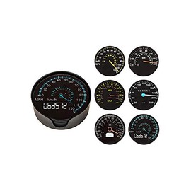 Shudehill Giftware Drinks Coaster Set of 6 - Car Speedometer Rev Counter Dials - Gift for Car Enthusiast/Classic Car Owner