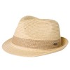 Fancet Packable Men Women Straw Fedora Panama Sun Summer Beach