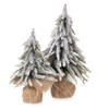 1 x Artificial Small Christmas Tree Decorated with Artificial Snow