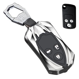 LETINGFAR Key Case for Honda, Smart Key Case, Key Cover, Alloy, Key Holder Designed for Honda 3J, Honda, Honda, Legend, Inspire, Accord, etc, Silver