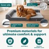 Furhaven Replacement Dog Bed Cover Two-Tone Faux Fur & Suede