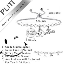 Graduation Gifts College Graduate Gift Daughter Graduation Bracelet Class Of 2023 Graduation Jewelry Best Friend Graduating Gift Grad 2023 Gift Medical School Grad Gift (she did graduate br)