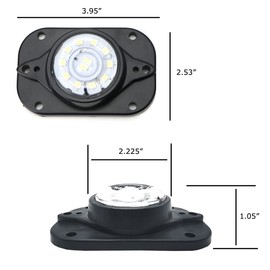 iJDMTOY Xenon White 12-LED Surface Flush Mount LED Lighting Kit For Front Driving/Fog Light or Rear Bumper Backup Reverse Light