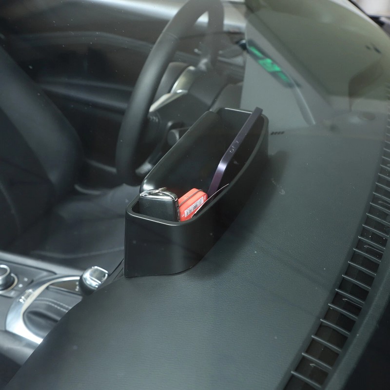 e-power-auto-Trim Dashboard Storage Box Center Console Organizer For 2016-24 Mazda