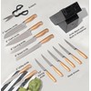 Black and Gold Knife Set for Kitchen with Block –