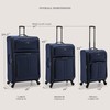 U.S. Traveler Anzio Softside Expandable Spinner Luggage, Teal, 3-Piece Set