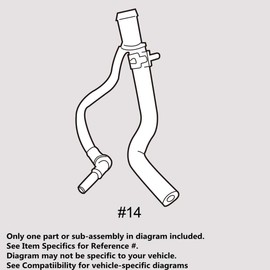 TIKSCIENCE LR012636 Manguera de bomba de agua, para Land Rover Range Rover Range Rover 5.0L LR4, control del clima de refrigeración del motor, piezas de goma resistentes a grietas y fugas, color negro