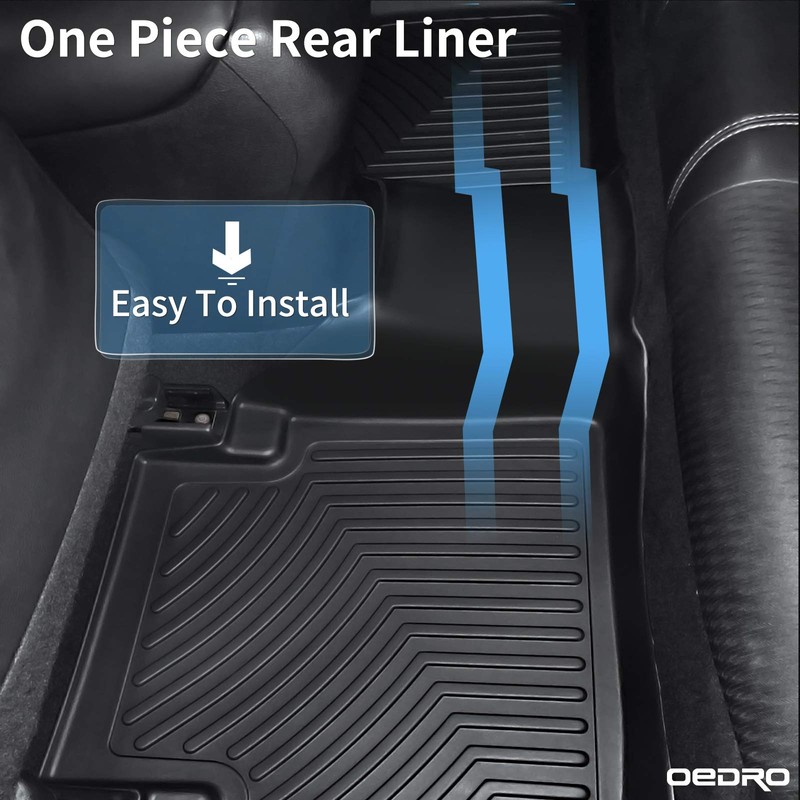 oEdRo Floor Mats Compatible with 2008-2019 Nissan Frontier Crew Cab,