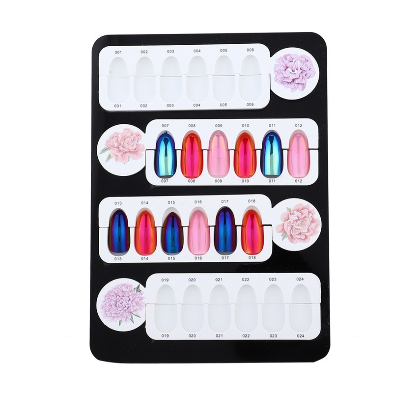 24 Grids Nail Gel Polish Color Card Magnet Adsorption Detachable