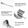 6PCS Flexible Head Ratchet Spanner Set, Metric 8-17mm Combination Wrenches