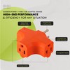 GoGreen Power (GG-3406OR) 3 Wire Cube Adapter, 3-Outlet Wall Tap