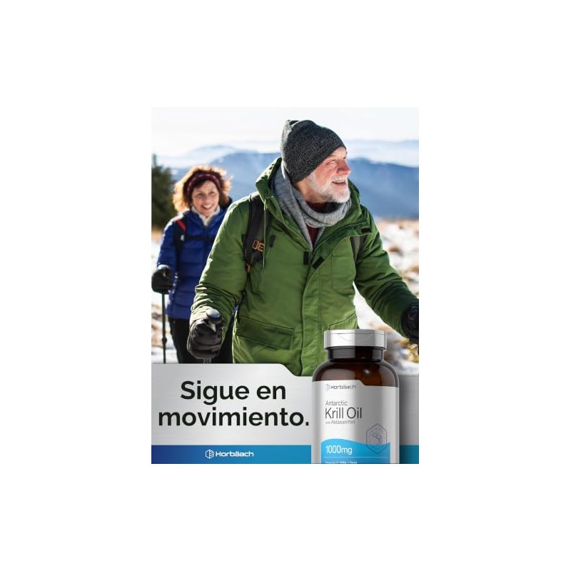 Horbäach Antarctic Krill Oil 1000mg 300 Cápsulas - Cardioprotección -