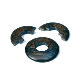 Project DIY® Solid Oak Pipe Covers 2 Pack – Wooden Radiator Collars – Durable, Natural, and Easy Clip Design - Sleek 6mm Thickness Design - 47mm Width - 16mm Internal Diameter (Dark Brown Oak)