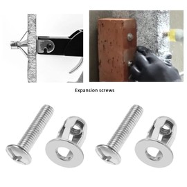 eMagTech 50PCS Jack Nuts Petal Nuts Expansion Nut Thin Fixings Dowels with Screws Assembly for Hollow Wall Iron Skin Hollow Panels 5mm Thin Soft Wall M6x25