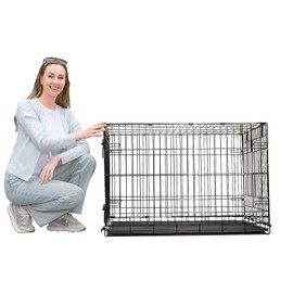 PenCapys Fold & Carry 1-Door Folding Dog Crate (Med: 30-in L x 19-in W x 21-in H)